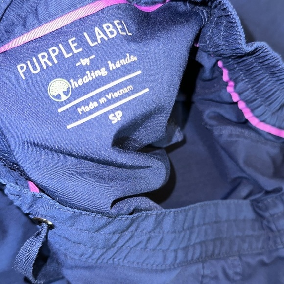 Healing Hands Navy Scrub bottoms size small petite - Picture 3 of 5